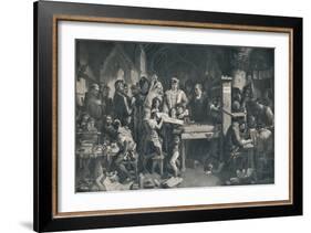 'Caxton Showing the First Specimen of his Printing to King Edward IV', c1858, (1911)-Daniel Maclise-Framed Giclee Print