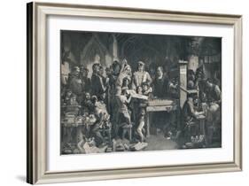 'Caxton Showing the First Specimen of his Printing to King Edward IV', c1858, (1911)-Daniel Maclise-Framed Giclee Print