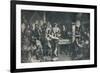 'Caxton Showing the First Specimen of his Printing to King Edward IV', c1858, (1911)-Daniel Maclise-Framed Giclee Print