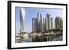 Cayan Tower, Dubai Marina, Dubai, United Arab Emirates, Middle East-Amanda Hall-Framed Photographic Print