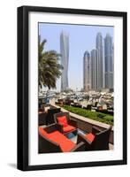 Cayan Tower in Dubai Marina, Dubai, United Arab Emirates, Middle East-Amanda Hall-Framed Photographic Print