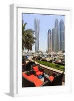 Cayan Tower in Dubai Marina, Dubai, United Arab Emirates, Middle East-Amanda Hall-Framed Photographic Print