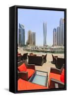 Cayan Tower in Dubai Marina, Dubai, United Arab Emirates, Middle East-Amanda Hall-Framed Stretched Canvas