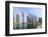 Cayan Tower in Dubai Marina, Dubai, United Arab Emirates, Middle East-Amanda Hall-Framed Photographic Print