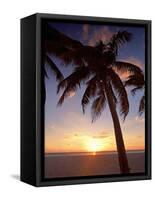 Cayman Island Sunset-George Oze-Framed Stretched Canvas