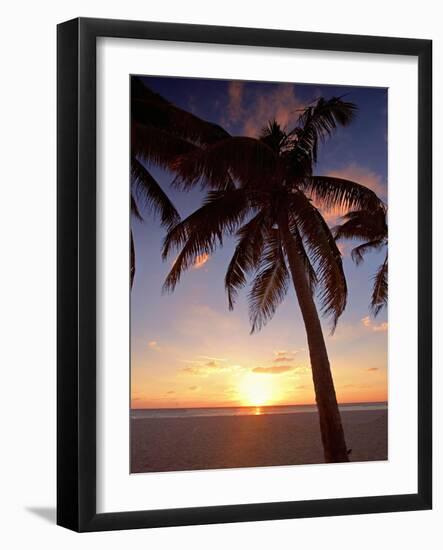 Cayman Island Sunset-George Oze-Framed Photographic Print