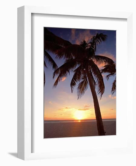 Cayman Island Sunset-George Oze-Framed Photographic Print