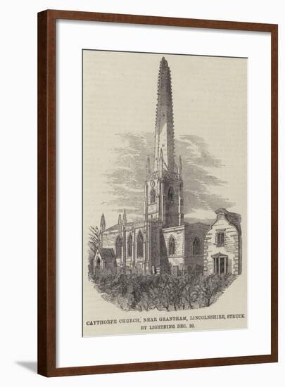 Caythorpe Church, Near Grantham, Lincolnshire, Struck by Lightning 30 December-null-Framed Giclee Print