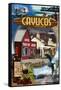 Cayucos, California - Montage Scenes-Lantern Press-Framed Stretched Canvas