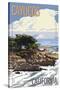 Cayucos, California - Rocky Shore-Lantern Press-Stretched Canvas