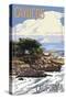 Cayucos, California - Rocky Shore-Lantern Press-Stretched Canvas