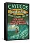 Cayucos, California - Surf Shop-Lantern Press-Framed Stretched Canvas