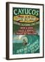 Cayucos, California - Surf Shop-Lantern Press-Framed Art Print