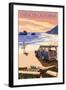 Cayucos, California - Woody on Beach-Lantern Press-Framed Art Print