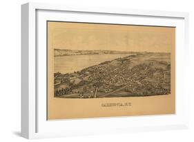 Cazenovia, New York - Panoramic Map-Lantern Press-Framed Art Print