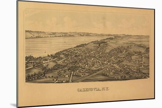 Cazenovia, New York - Panoramic Map-Lantern Press-Mounted Art Print