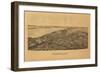 Cazenovia, New York - Panoramic Map-Lantern Press-Framed Premium Giclee Print