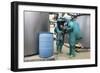 Cbrn Defense Specialists Check a Barrel for Contamination-null-Framed Photographic Print