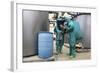 Cbrn Defense Specialists Check a Barrel for Contamination-null-Framed Photographic Print