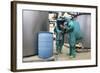 Cbrn Defense Specialists Check a Barrel for Contamination-null-Framed Photographic Print