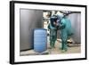 Cbrn Defense Specialists Check a Barrel for Contamination-null-Framed Photographic Print