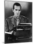 CBS News Correspondent Edward R. Murrow at His Typewriter in Wartime London-null-Mounted Photo