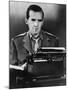 CBS News Correspondent Edward R. Murrow at His Typewriter in Wartime London-null-Mounted Photo