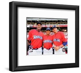 CC Sabathia, Robinson Cano & Alex Rodriguez 2010 MLB All-Star Game-null-Framed Photographic Print