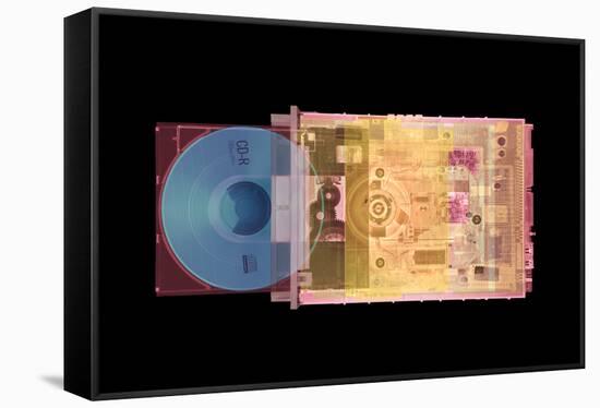 CD Drive, Coloured X-ray-Mark Sykes-Framed Stretched Canvas