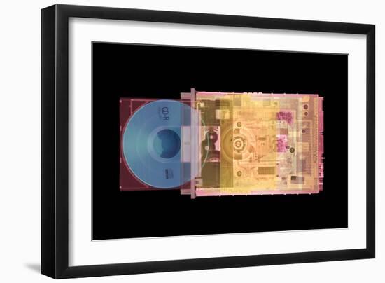 CD Drive, Coloured X-ray-Mark Sykes-Framed Photographic Print