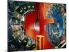 CDF Particle Detector, Fermilab-David Parker-Mounted Premium Photographic Print