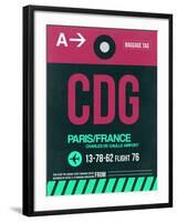 CDG Paris Luggage Tag 1-NaxArt-Framed Art Print