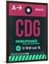 CDG Paris Luggage Tag 1-NaxArt-Framed Art Print