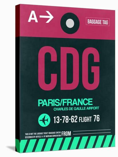 CDG Paris Luggage Tag 1-NaxArt-Stretched Canvas