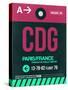 CDG Paris Luggage Tag 1-NaxArt-Stretched Canvas