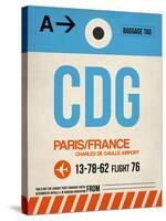 CDG Paris Luggage Tag 2-NaxArt-Stretched Canvas