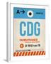 CDG Paris Luggage Tag 2-NaxArt-Framed Art Print