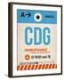 CDG Paris Luggage Tag 2-NaxArt-Framed Art Print