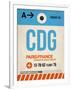 CDG Paris Luggage Tag 2-NaxArt-Framed Art Print