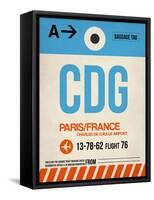 CDG Paris Luggage Tag 2-NaxArt-Framed Stretched Canvas