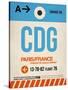 CDG Paris Luggage Tag 2-NaxArt-Stretched Canvas