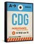 CDG Paris Luggage Tag 2-NaxArt-Framed Stretched Canvas