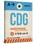 CDG Paris Luggage Tag 2-NaxArt-Stretched Canvas