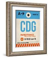 CDG Paris Luggage Tag 2-NaxArt-Framed Art Print