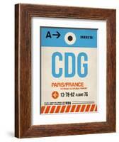 CDG Paris Luggage Tag 2-NaxArt-Framed Art Print