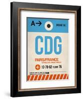 CDG Paris Luggage Tag 2-NaxArt-Framed Art Print