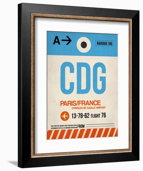 CDG Paris Luggage Tag 2-NaxArt-Framed Art Print