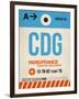 CDG Paris Luggage Tag 2-NaxArt-Framed Art Print