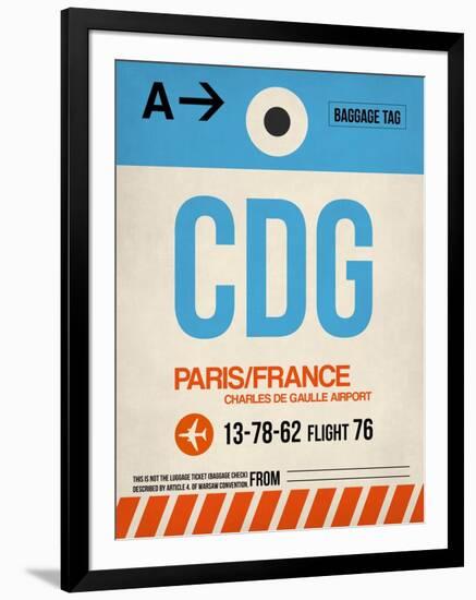 CDG Paris Luggage Tag 2-NaxArt-Framed Art Print