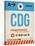 CDG Paris Luggage Tag 2-NaxArt-Stretched Canvas